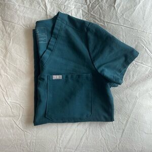 FIGS Caribbean blue scrub top